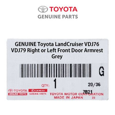 Apoyabrazos de puerta delantera derecha o izquierda, color gris, OEM Toyota LandCruiser VDJ76 VDJ79, 7421012110B3