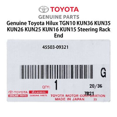 4550309321 OEM Toyota Hilux TGN10 KUN36 KUN35 KUN26 KUN25 KUN16 KUN15 Steering Rack End