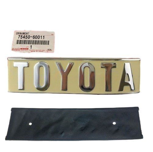 7546260010 Toyota LandCruiser 40 Series BJ40 BJ42 Badge Emblem Plate w Rubber Pad Genuine