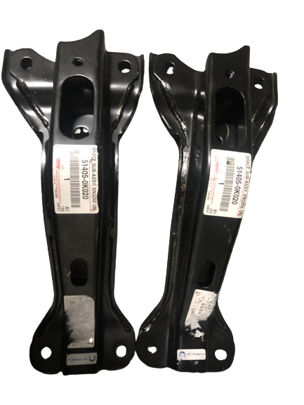 514050K020 Toyota Hilux TGN36 TGN26 KUN36 Front Brace Side Member Set x2 Genuine